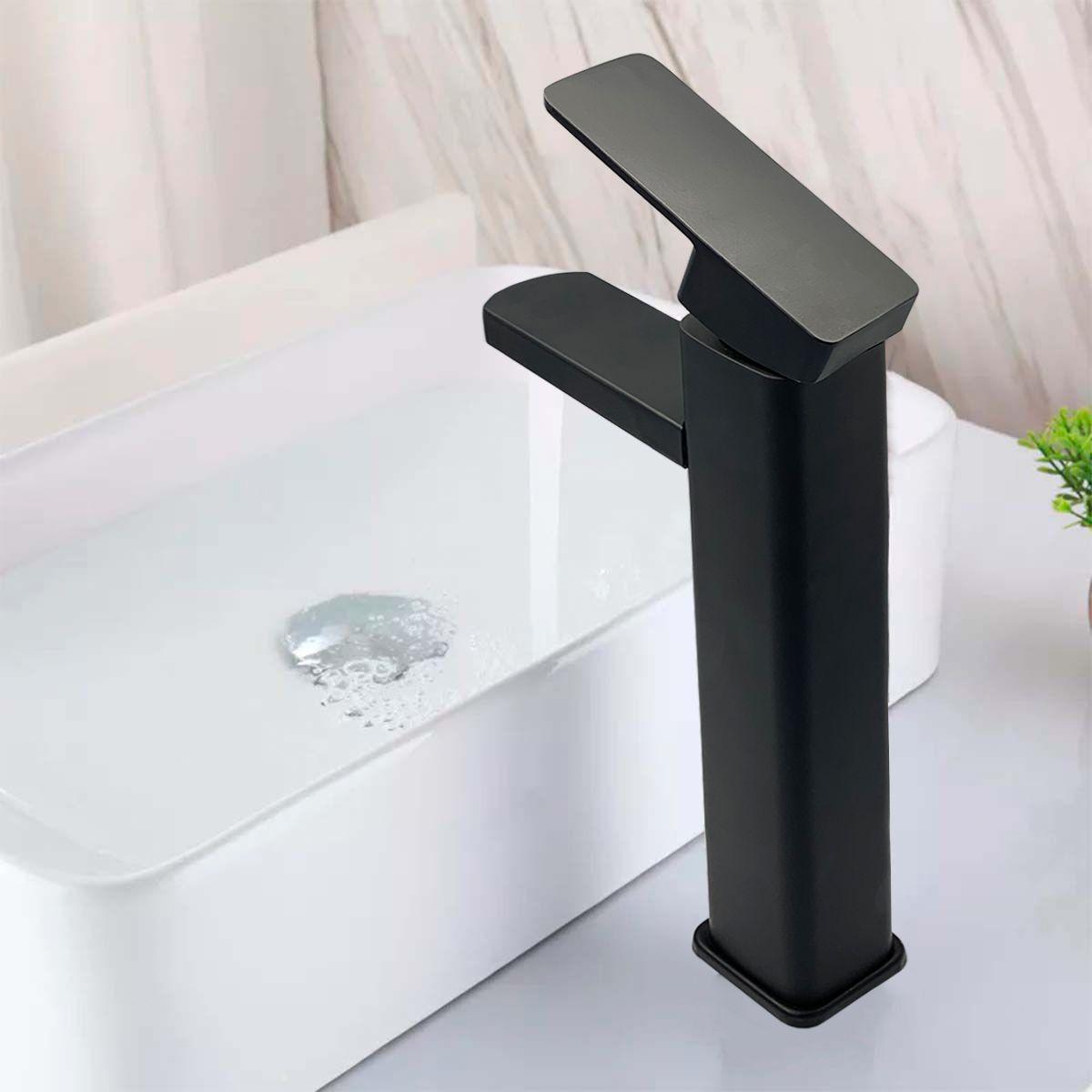 Llave Grifería Lavamanos Monomando Para Baño Diseño Cuadrado Tap17-5