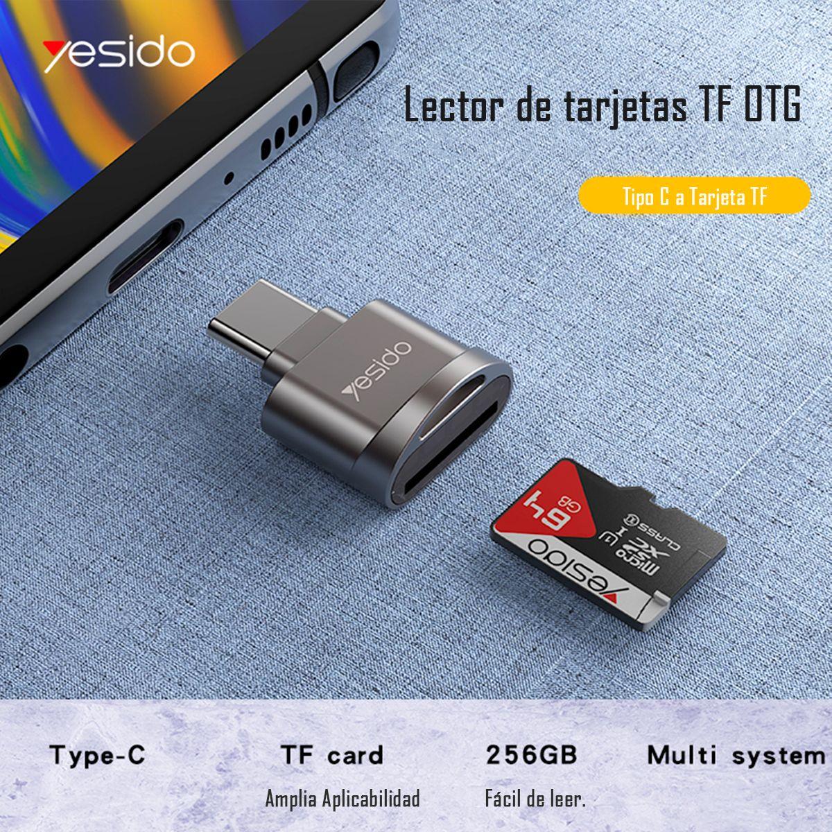 Adaptador Otg Yesido Tipo-c A Tarjeta Tf (gs19)-1