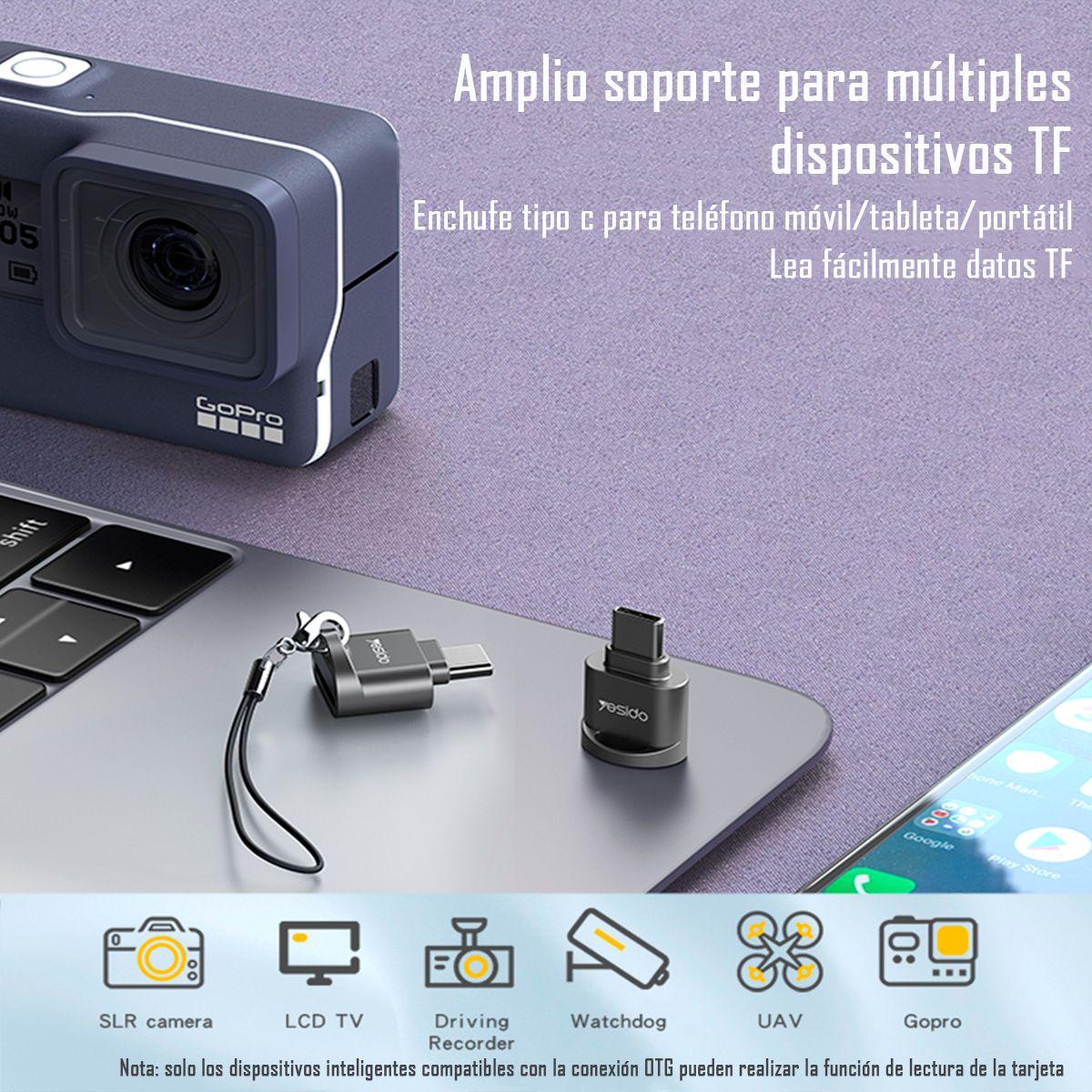 Adaptador Otg Yesido Tipo-c A Tarjeta Tf (gs19)-2