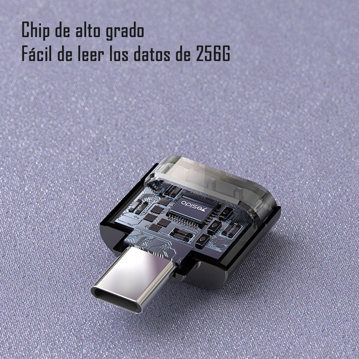 Adaptador Otg Yesido Tipo-c A Tarjeta Tf (gs19)-4
