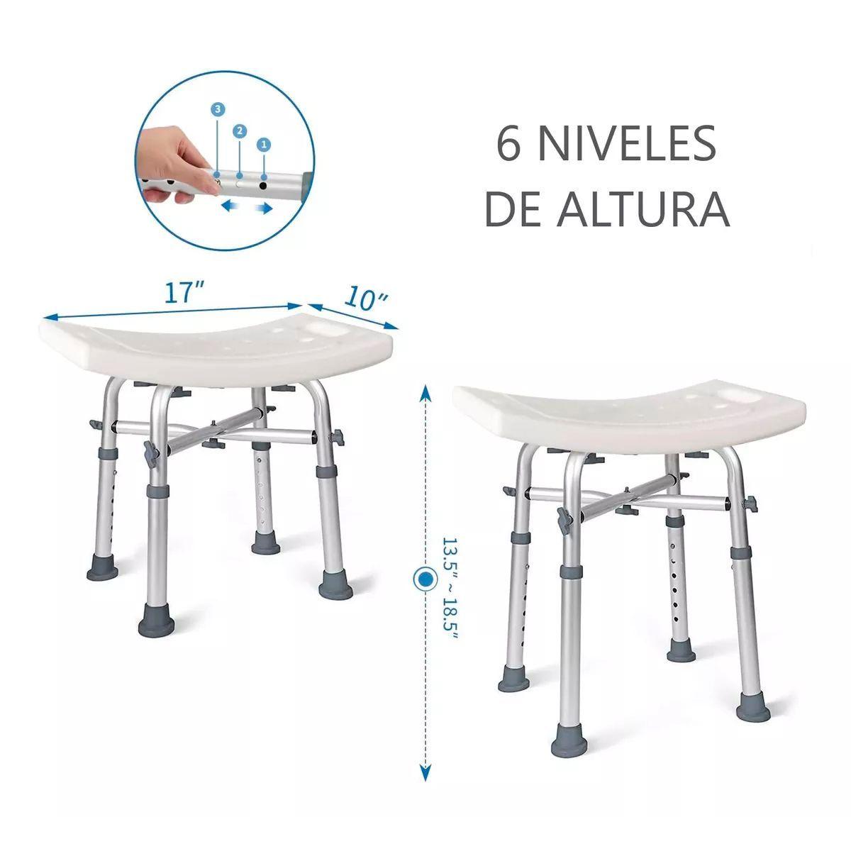 Piso Silla De Ducha Aluminio Bariatrico Antideslizante 201DA-3