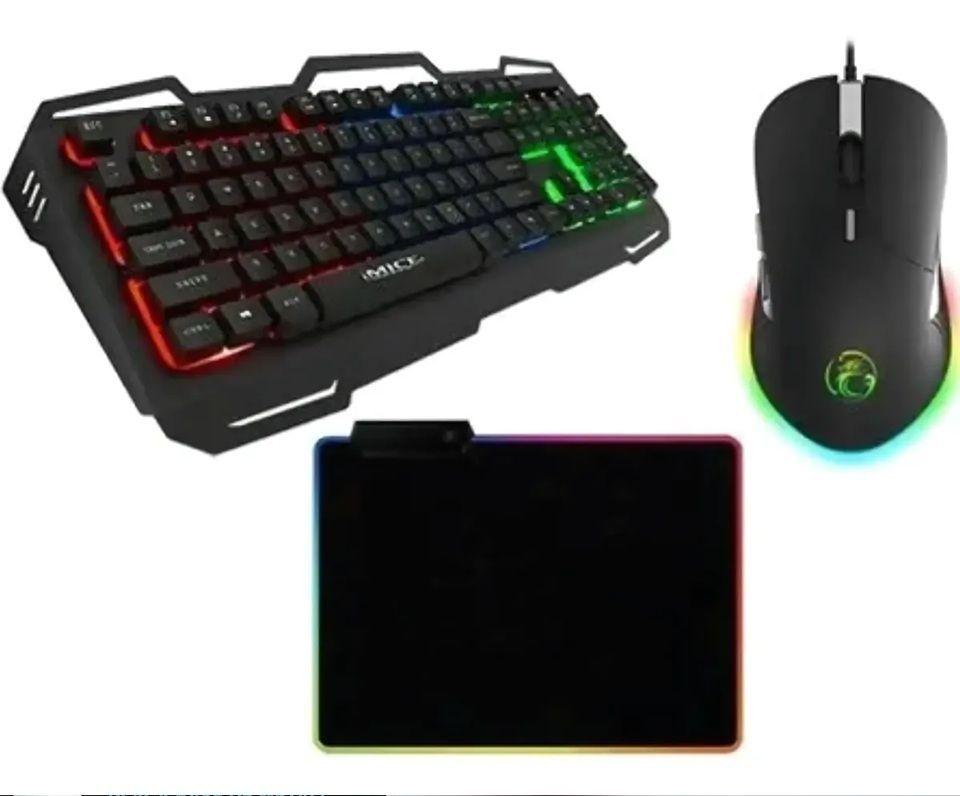 Kit Gamer Imice Teclado Ak-400 + Mouse X6 6400dpi+ Pad S Rgb-0