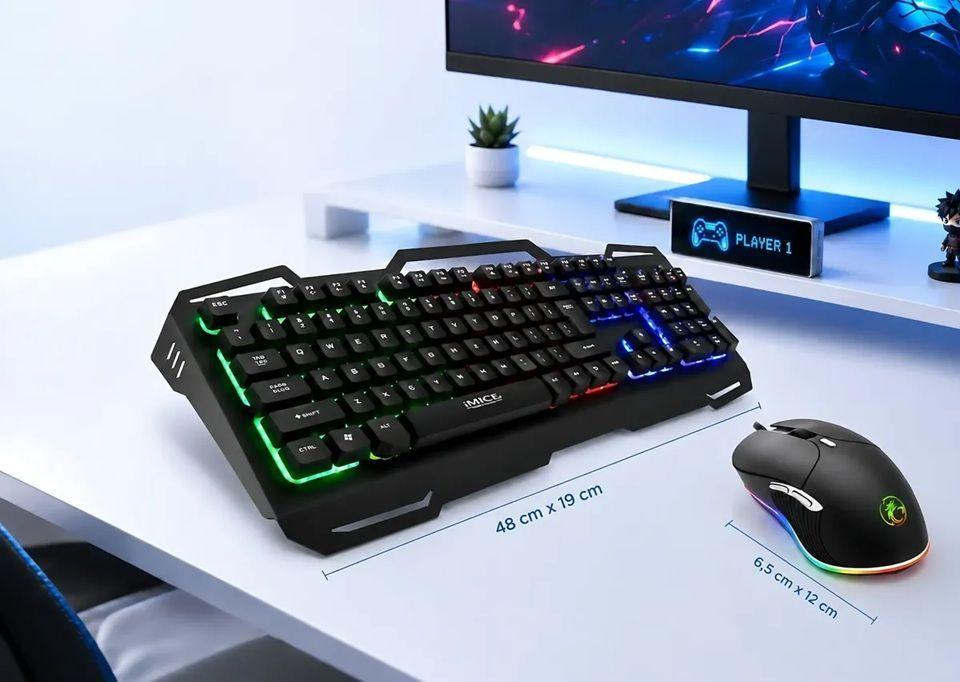 Kit Gamer Imice Teclado Ak-400 + Mouse X6 6400dpi+ Pad S Rgb-3