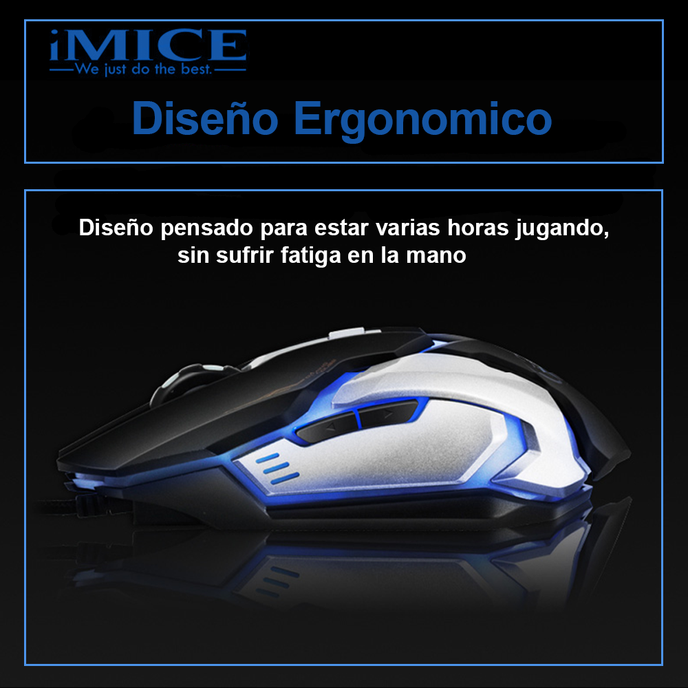 Mouse Gamer Premium Imice V6 2400 Dpi Retroiluminado Usb-7