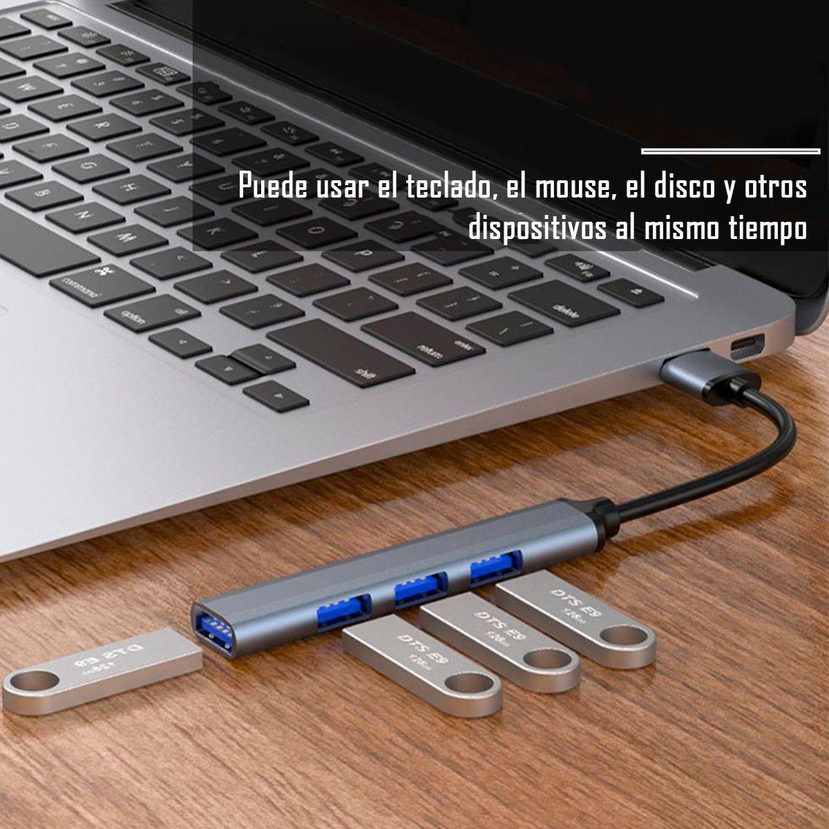 Adaptador Hub Yesido Hb17 4 En 1 De Tipo-c A Usb-1