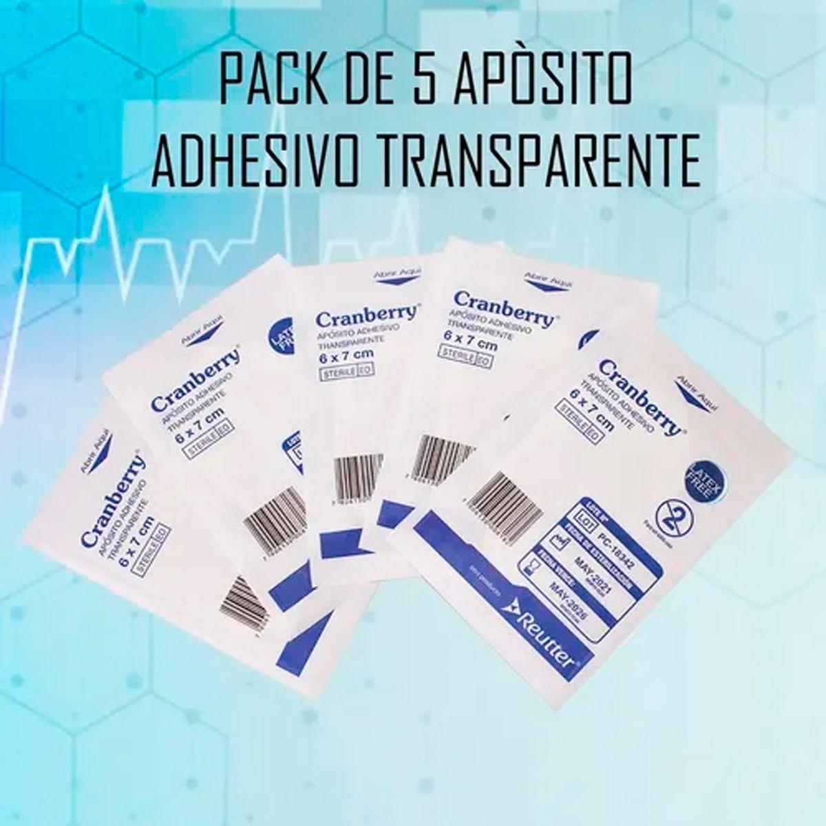 Apósito Adhesivo Transparente 6x7cm - Pack De 5 Unidades-3