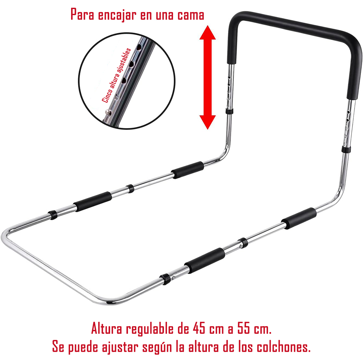 Barra Apoyo Seguridad Para Cama Adulto Mayor Tercera Edad-3