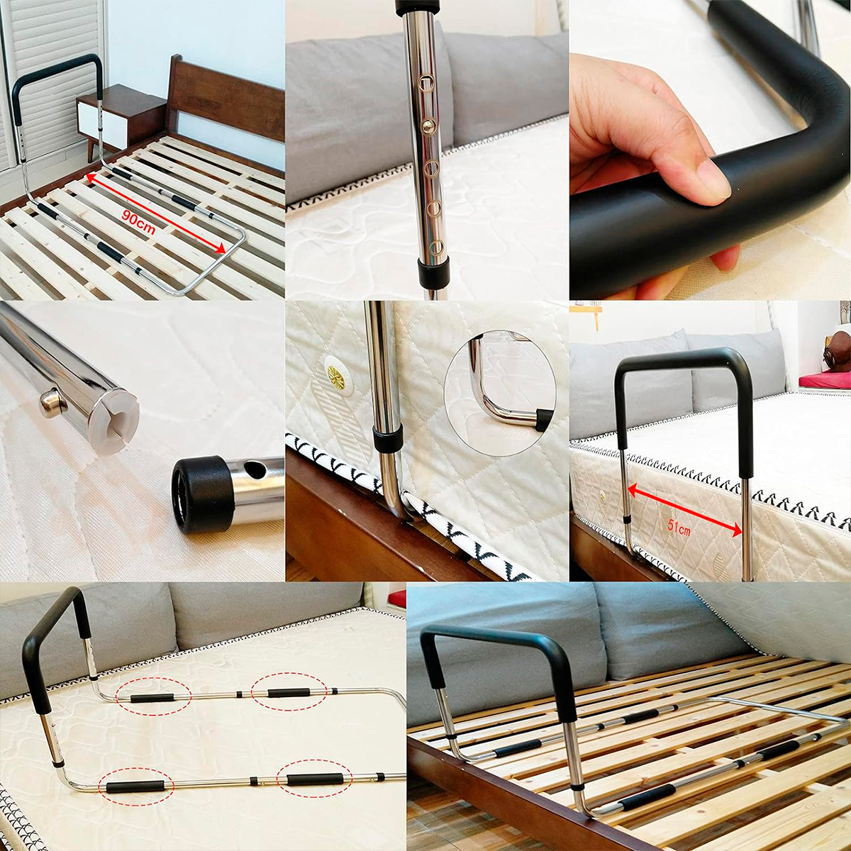 Barra Apoyo Seguridad Para Cama Adulto Mayor Tercera Edad-8