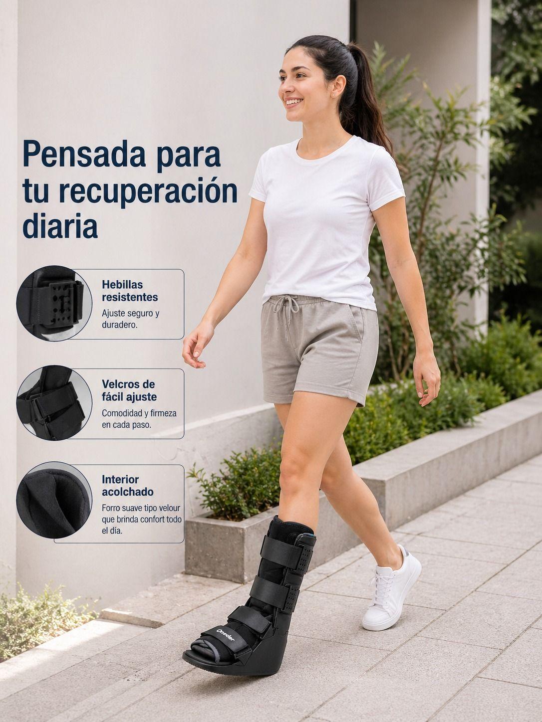 Bota Ortopédica Cam Walker Larga Premium Pie Adulto Oneder Talla S-2