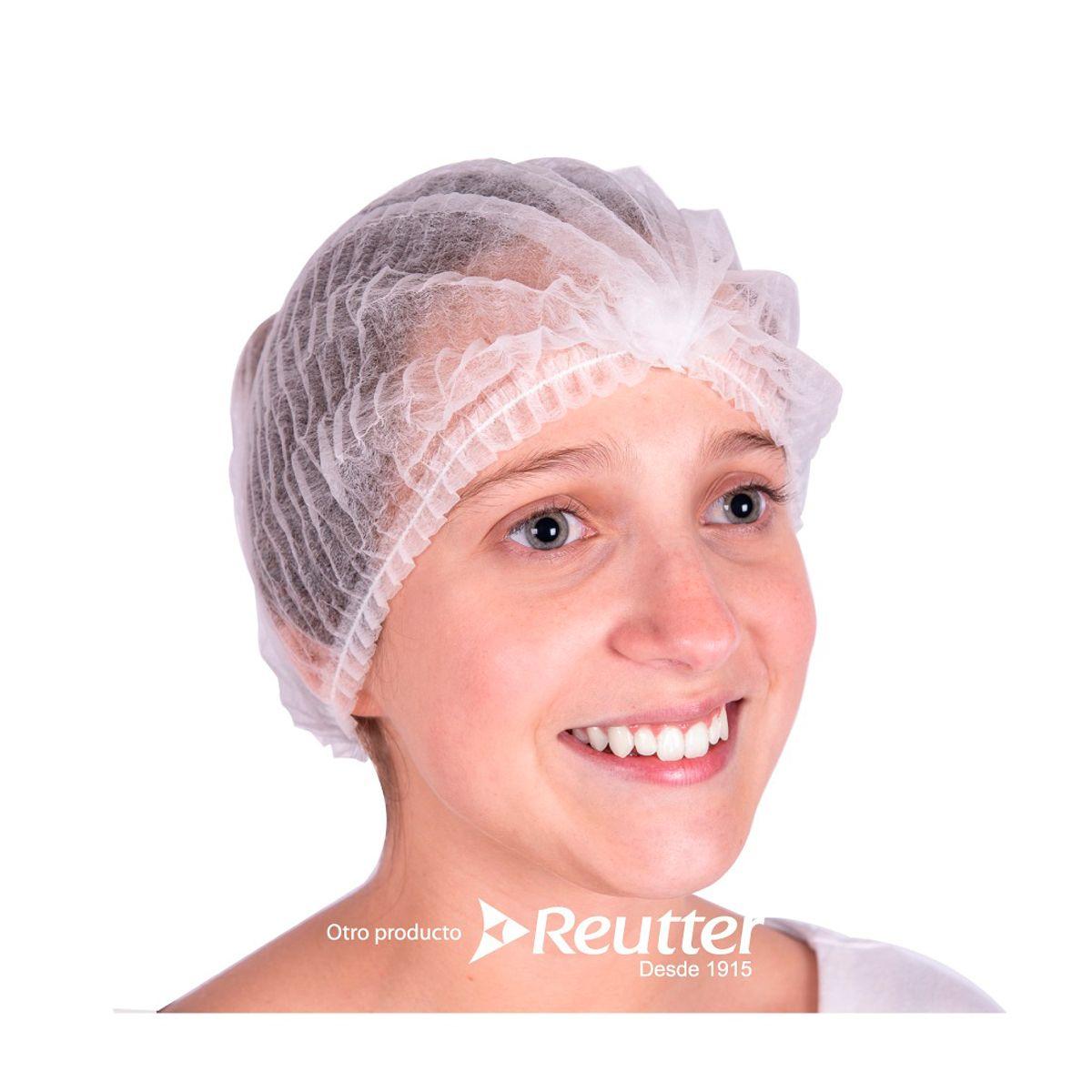 Gorro Clip Cofias Plisadas Desechables Doble Elástico X 100-0