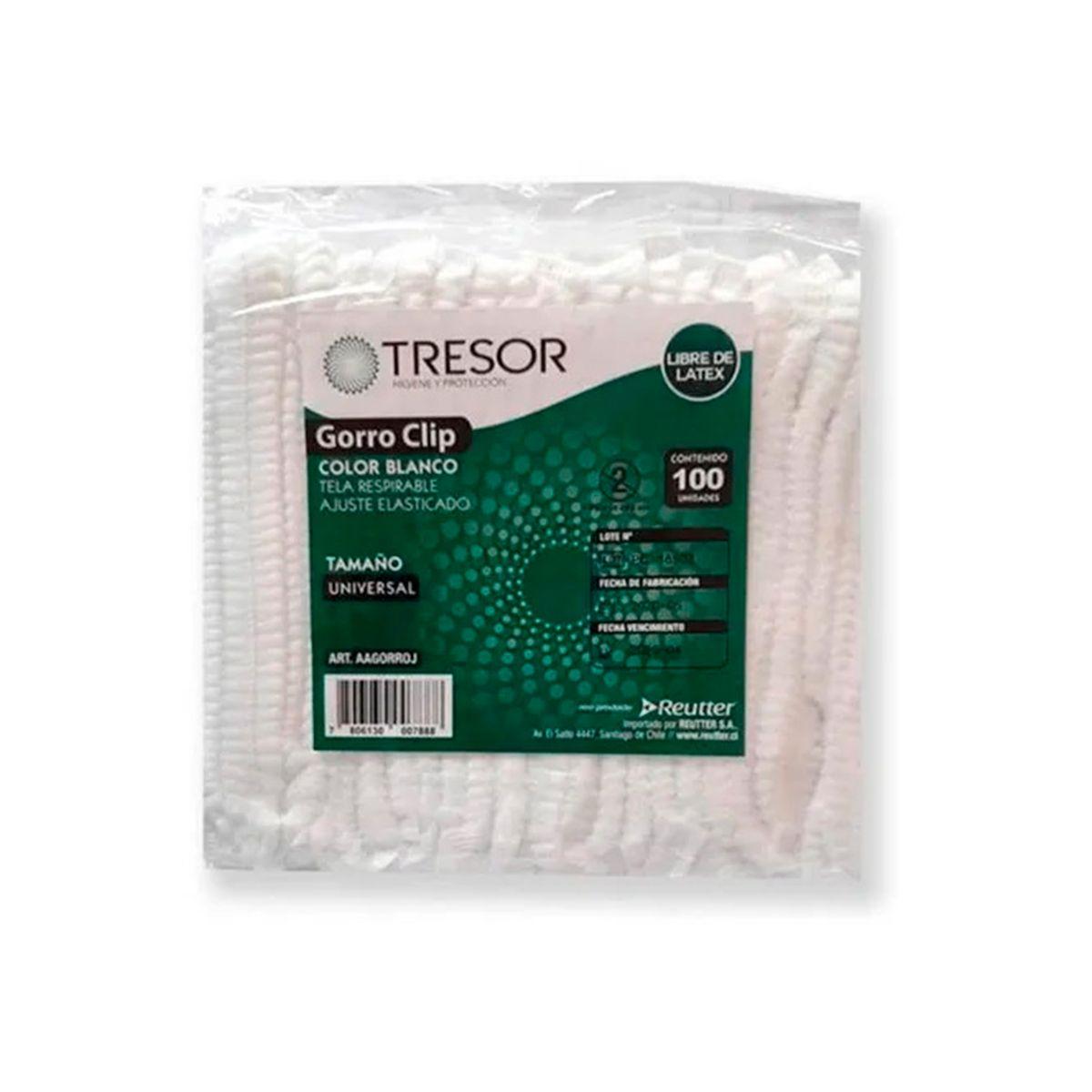 Gorro Clip Cofias Plisadas Desechables Doble Elástico X 100-1