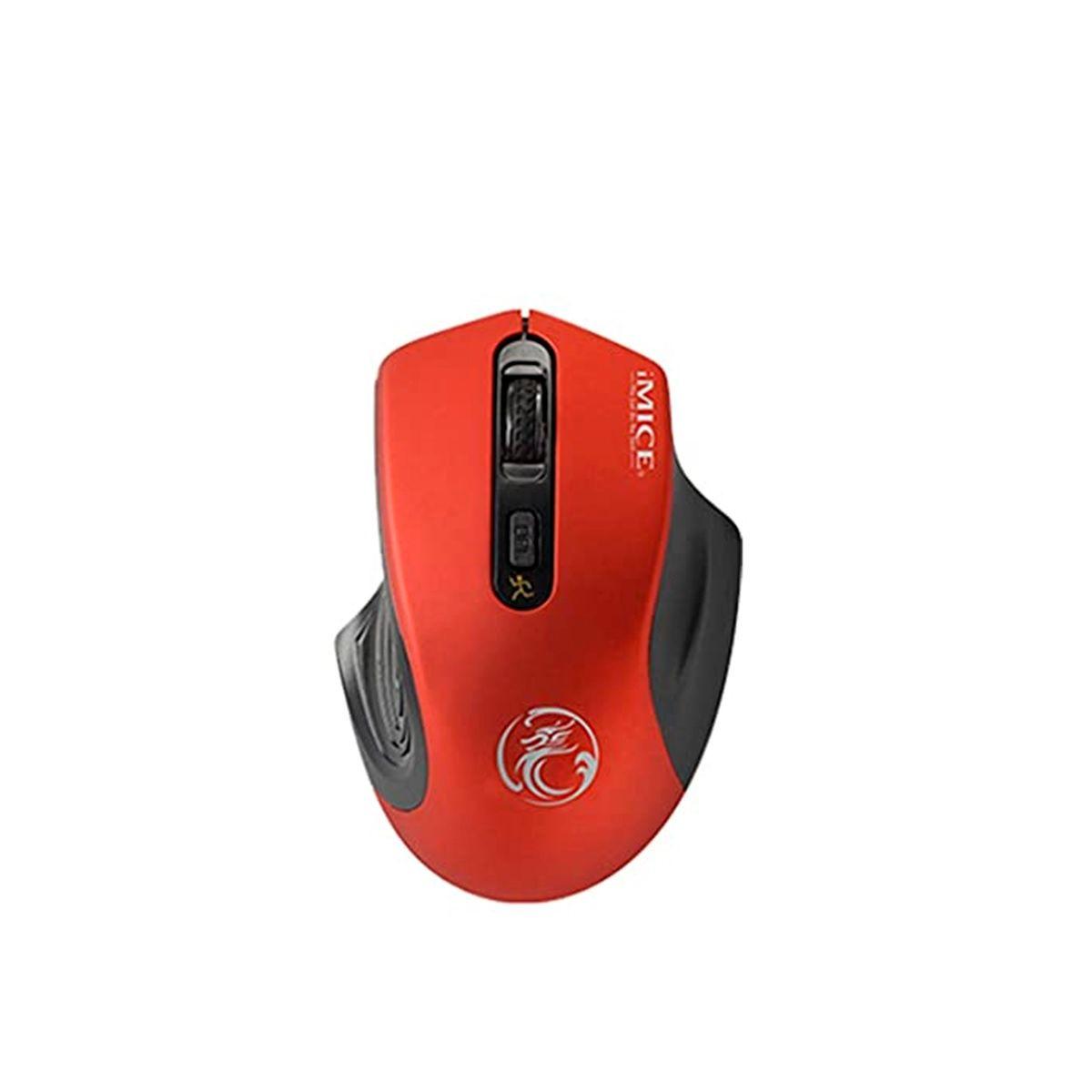 Mouse Inalámbrico Imice E-1800 2.4ghz 1600 DPI Rojo-1