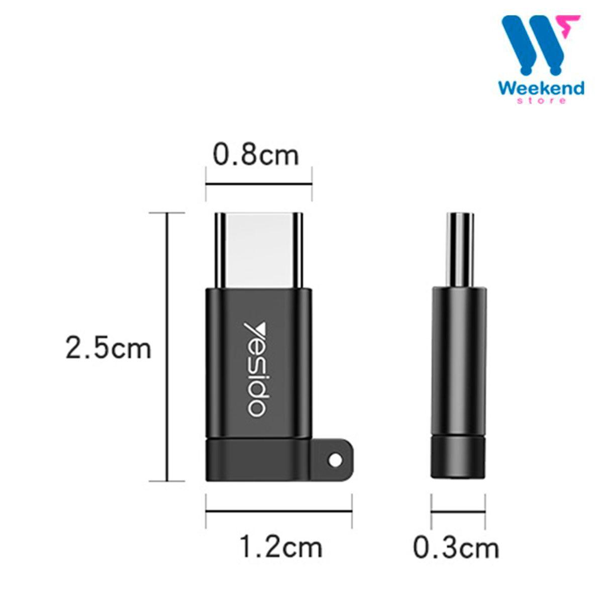 Adaptador OTG YESIDO Micro-USB a Tipo C / GS04-2