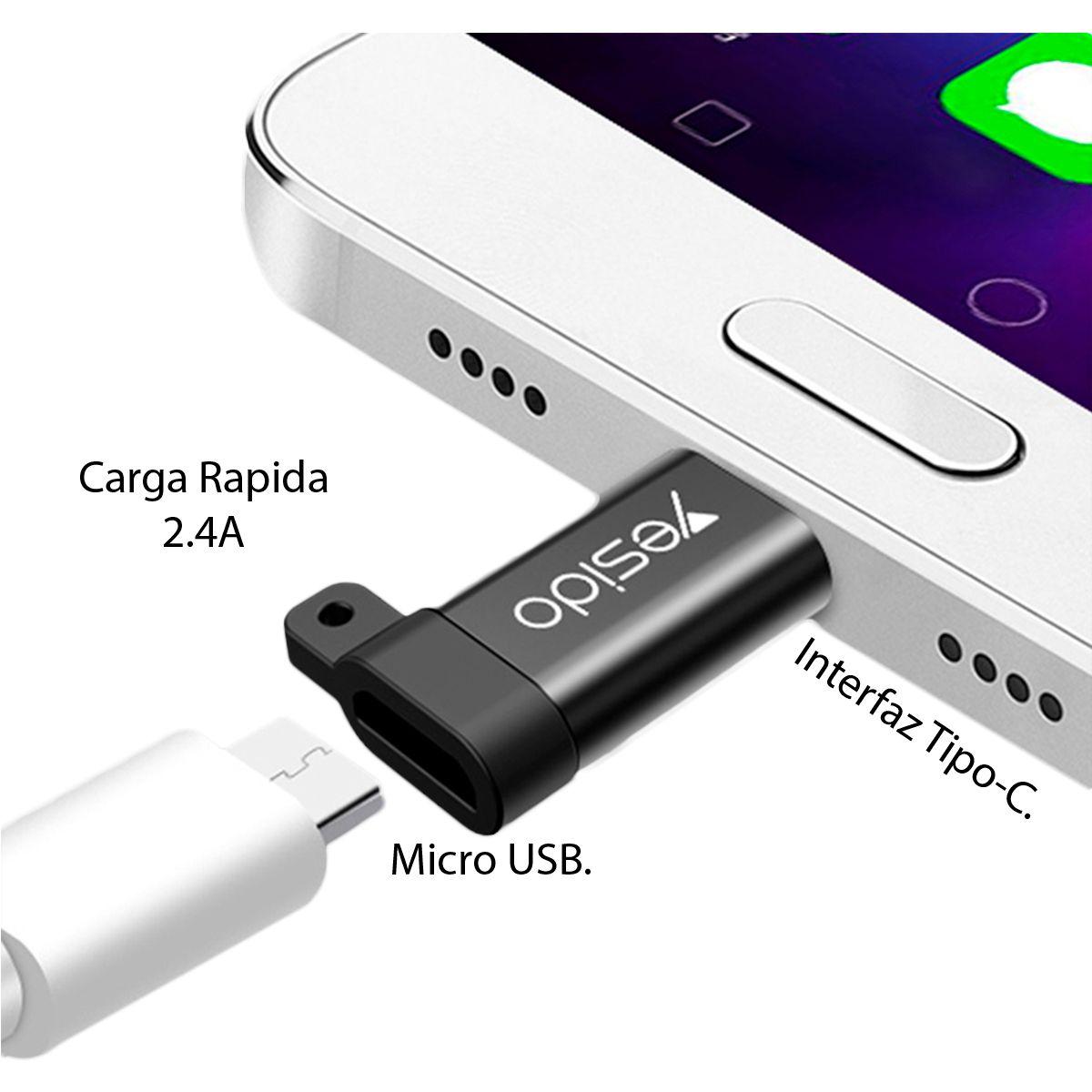 Adaptador OTG YESIDO Micro-USB a Tipo C / GS04-3