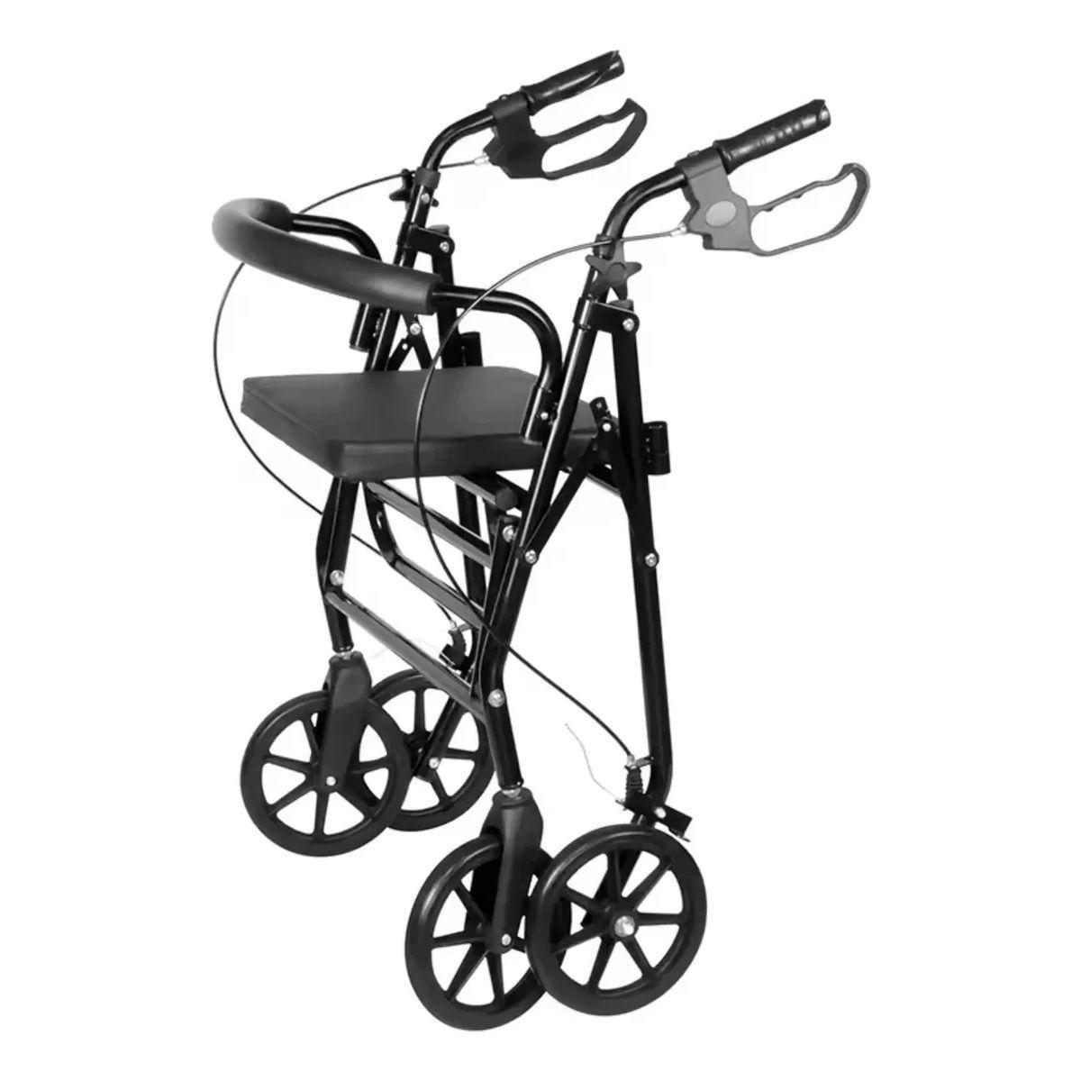 Andador Burrito Ortopedico Con Asiento 4 Ruedas Plegable-2