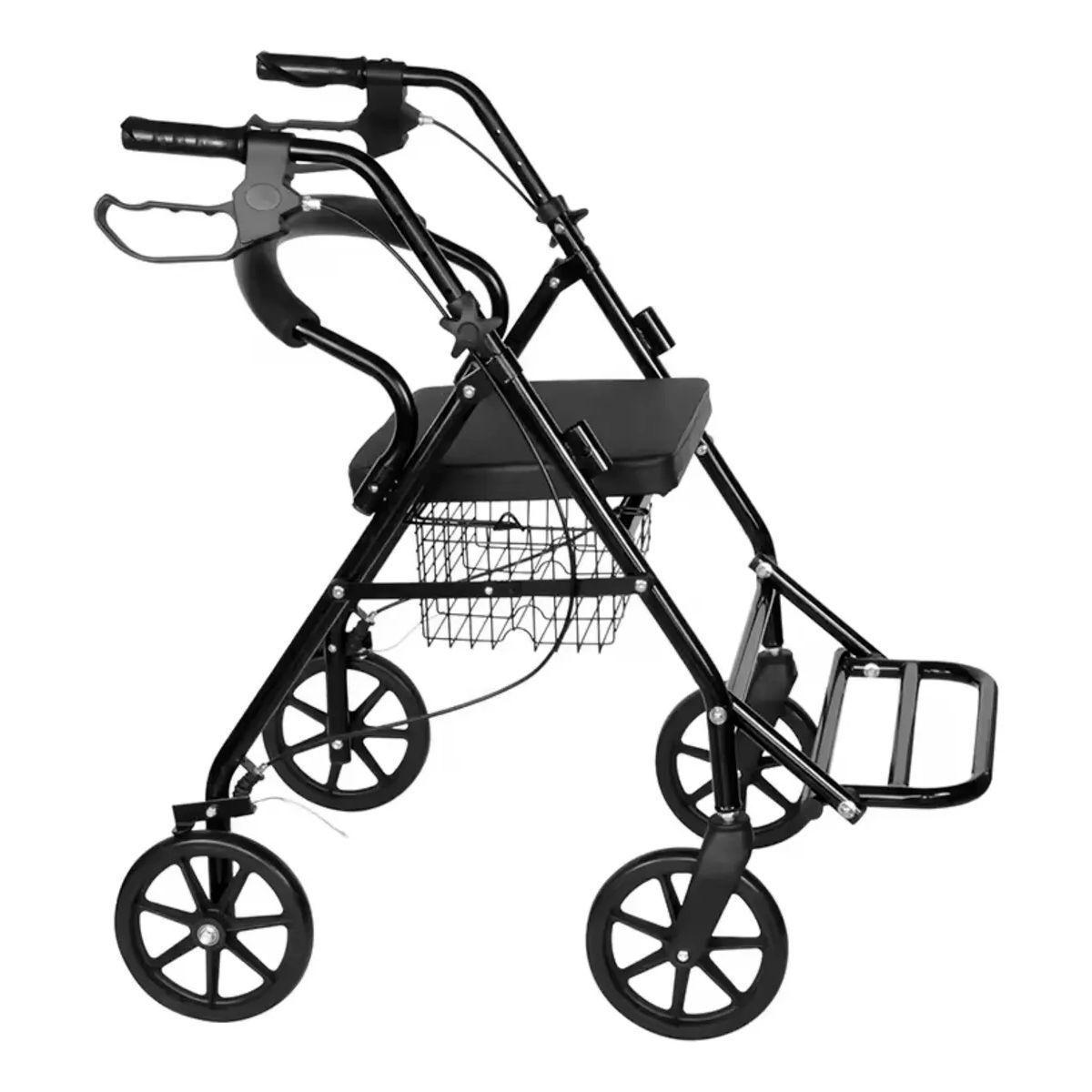 Andador Burrito Ortopedico Con Asiento 4 Ruedas Plegable-4