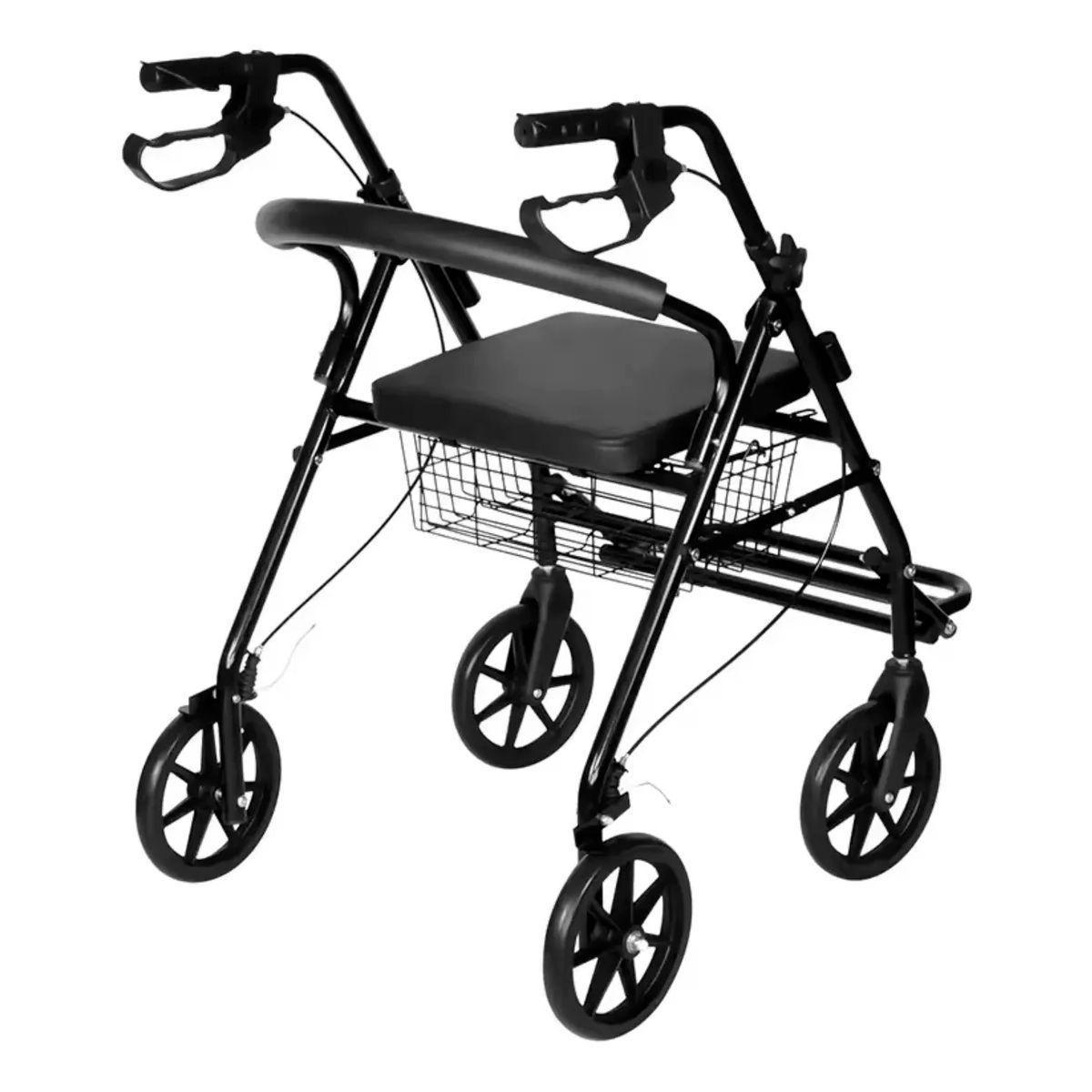 Andador Burrito Ortopedico Con Asiento 4 Ruedas Plegable-5