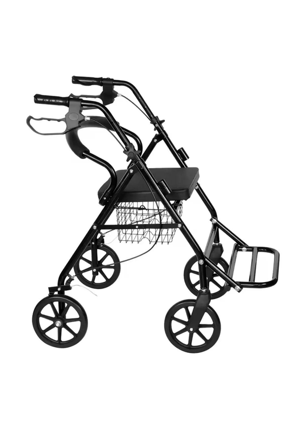 Andador Burrito Ortopedico Con Asiento 4 Ruedas Plegable-4