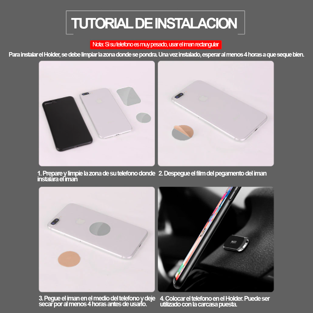 Soporte Magnetico Para Celular Marca Yesido C55 Premium-3