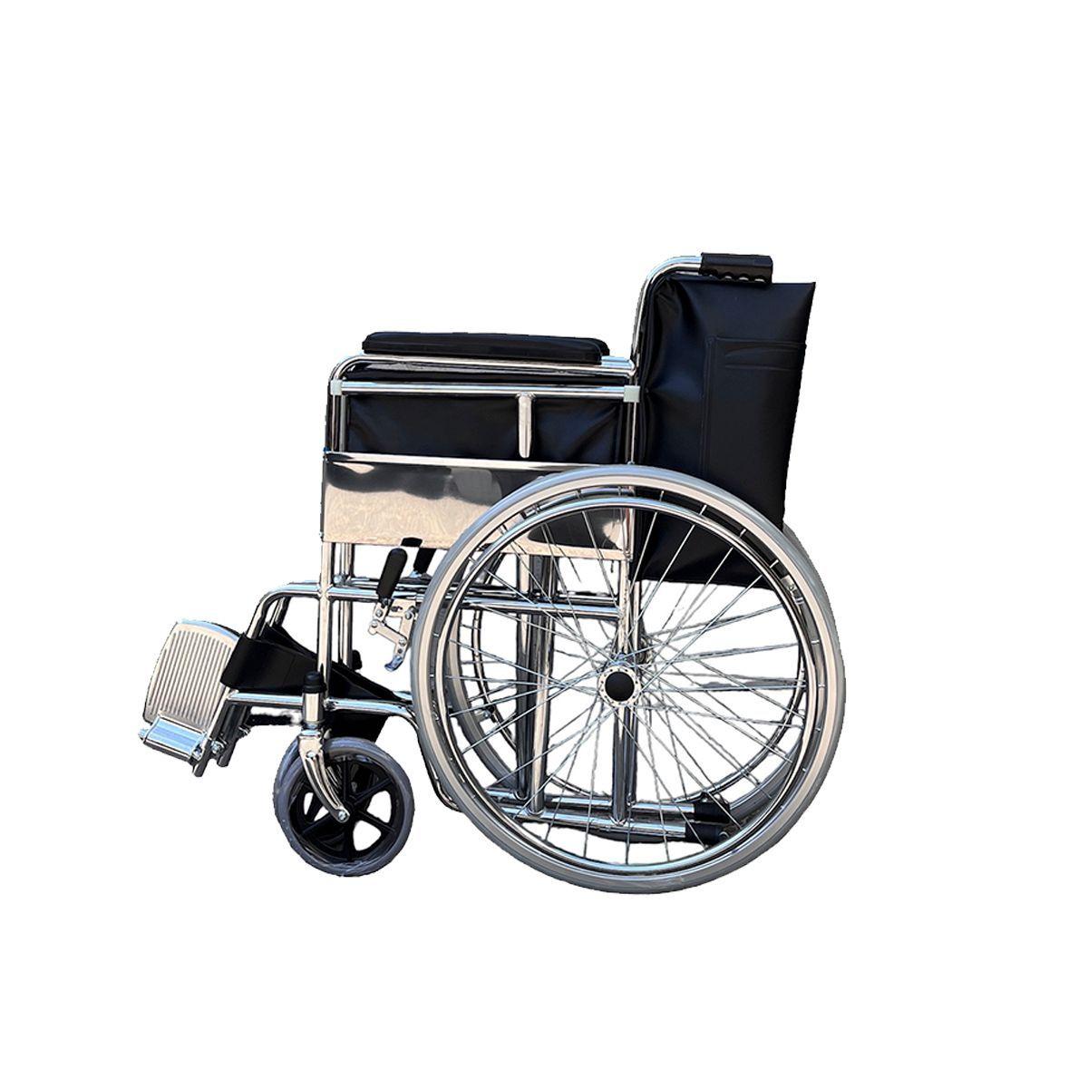 Silla De Ruedas, Ruedas Macizas, Plegable Cromada Oneder-2