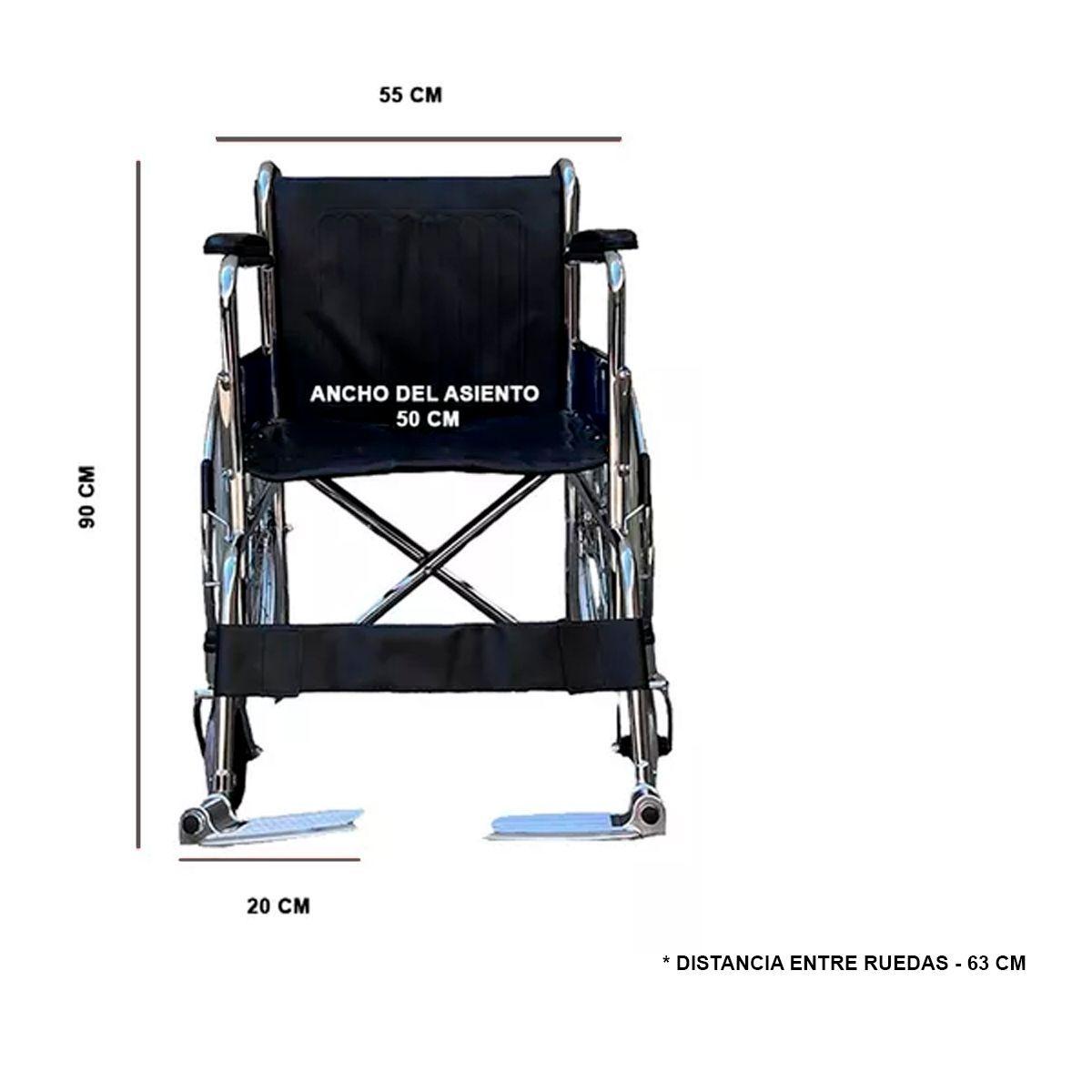 Silla De Ruedas, Ruedas Macizas, Plegable Cromada Oneder-6