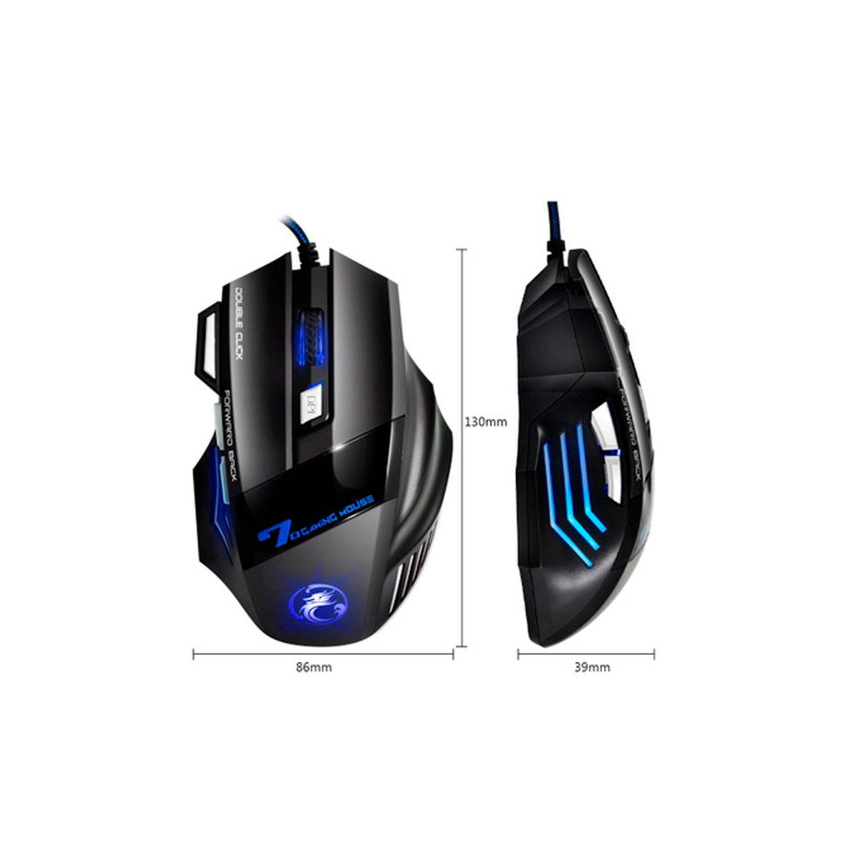 Mouse Gamer Premium Imice X7 2400 Dpi Usb Retroiluminado-3