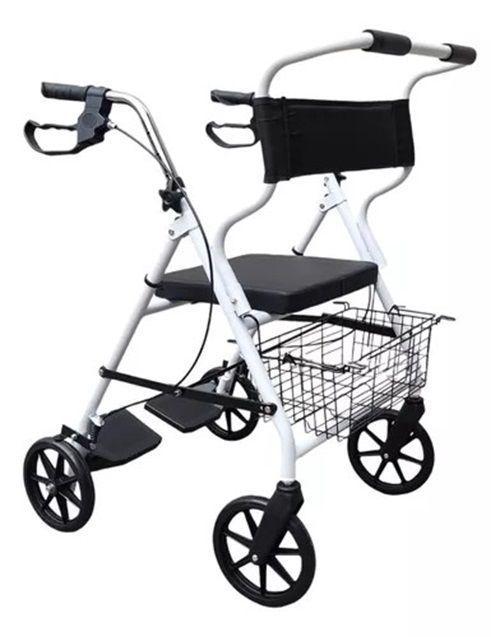 Andador 4 Ruedas Burrito 2 En 1 Con Asiento Y Reposapies 3004H-2