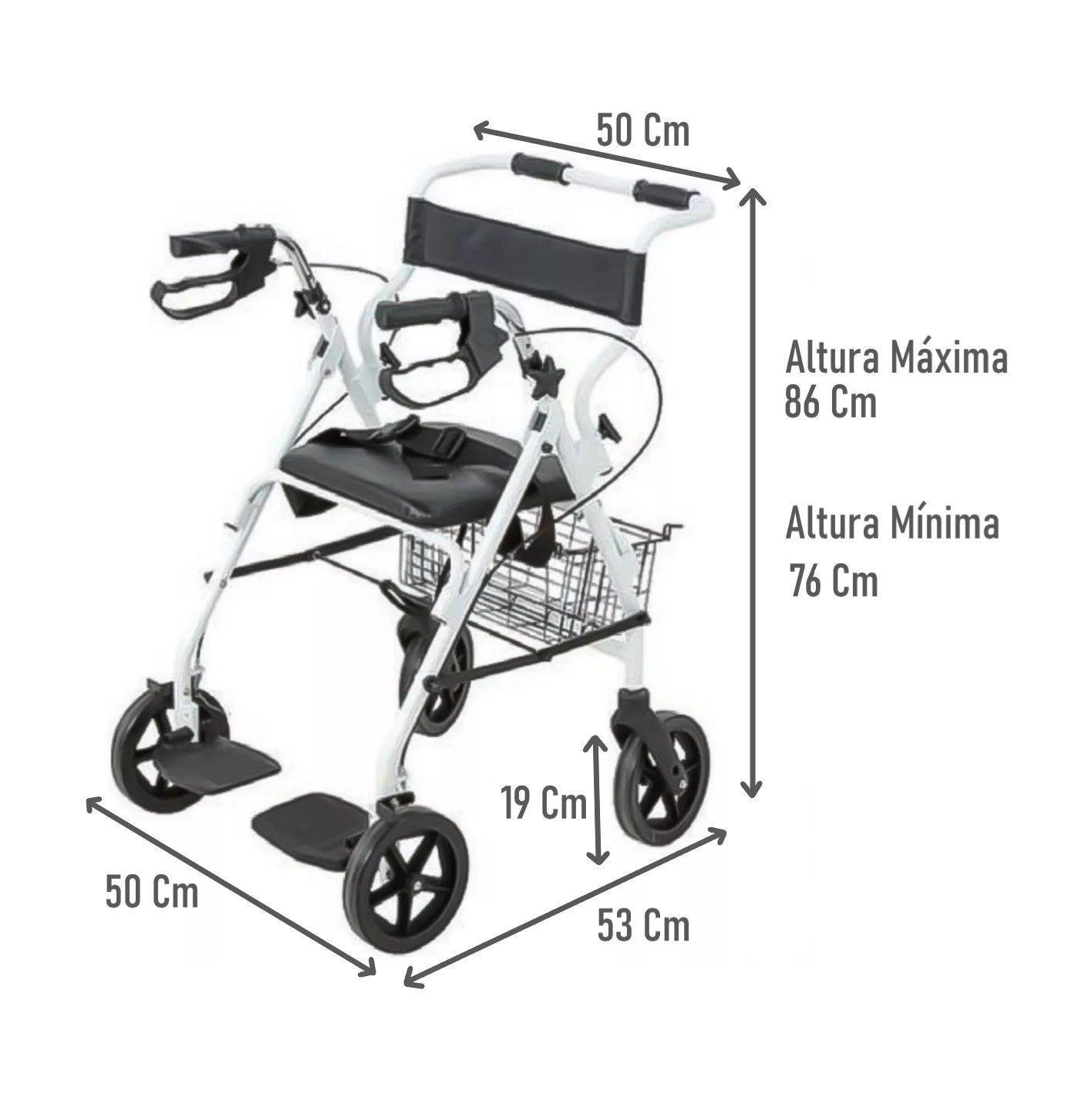 Andador 4 Ruedas Burrito 2 En 1 Con Asiento Y Reposapies 3004H-5