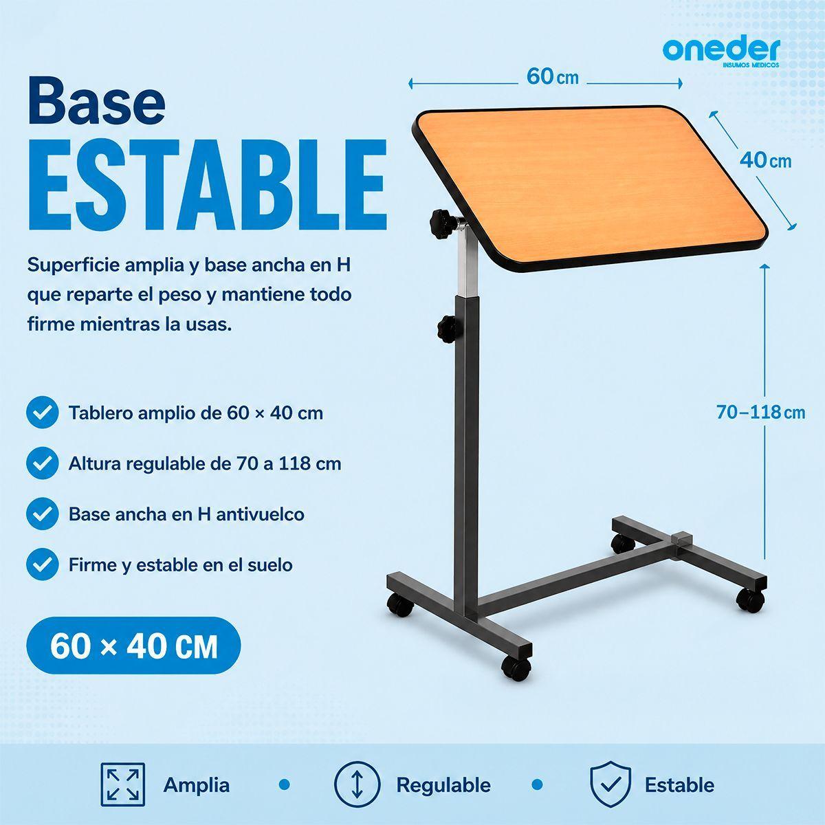 Mesa Reclinable Lateral Hospitalario Cama Altura Ajustable 1101A-7