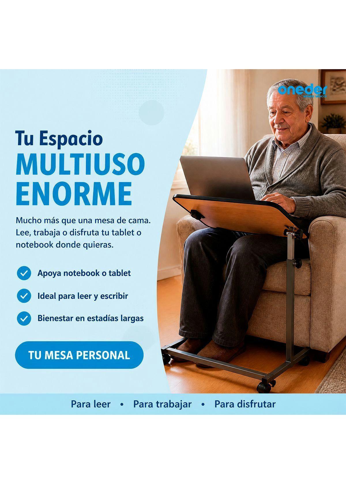 Mesa Reclinable Lateral Hospitalario Cama Altura 1101A-6