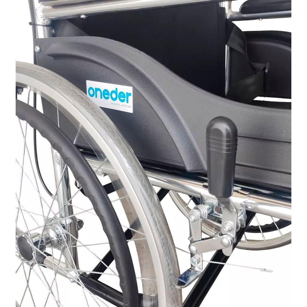 Silla De Ruedas Aluminio Liviana Plegable Doble Freno Oneder-3