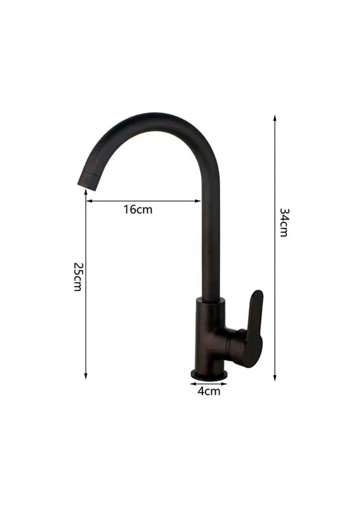 Llave Grifería Lavaplatos Cuello Tipo Cisne Negro Tap22-3