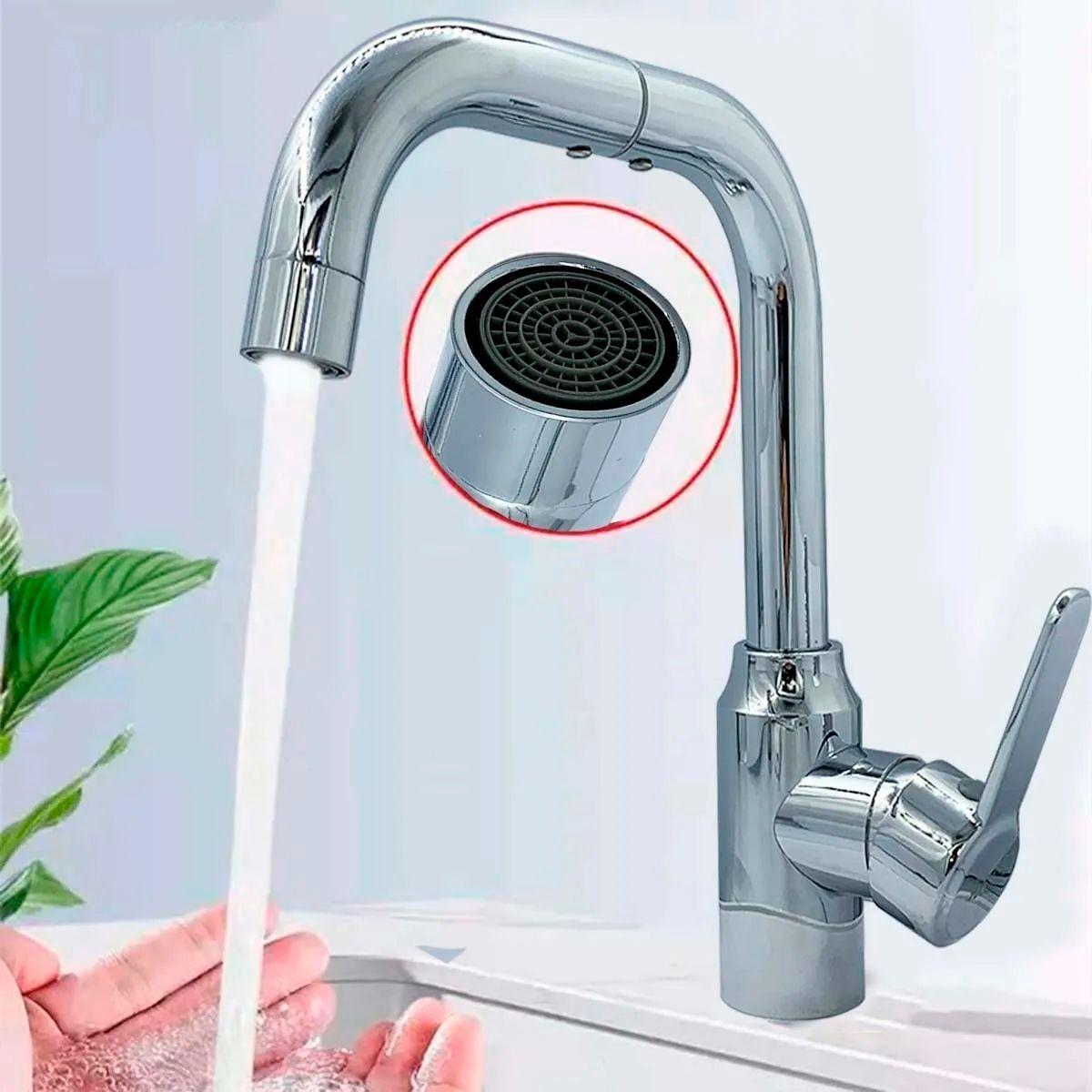 Llave Griferia Lavaplatos Cuello Giratorio Plateada Tap08-2