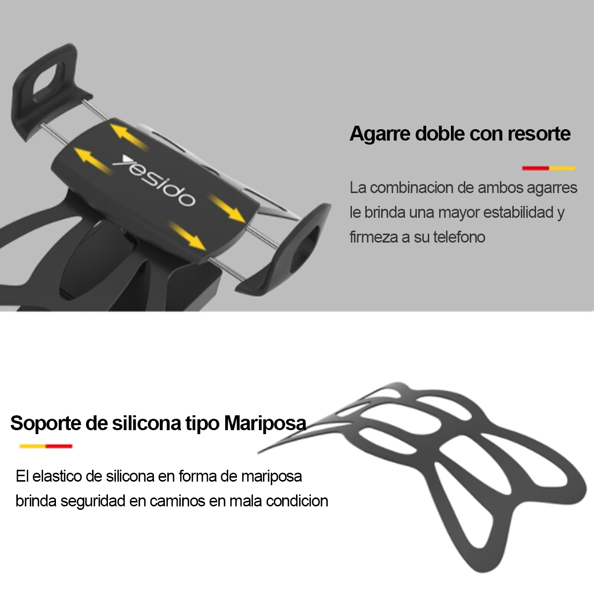 Soporte Porta Celular Holder Moto Bicicleta Yesido C42-5