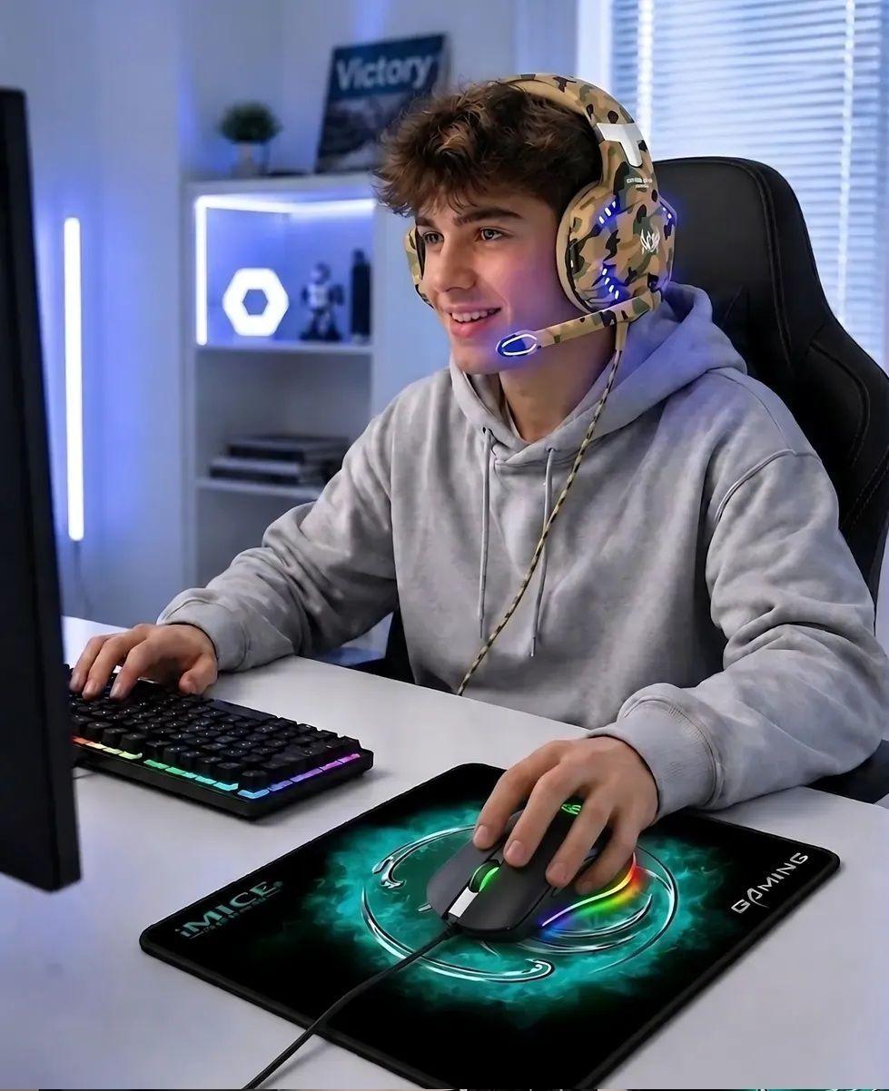 Kit Gamer Imice 4 En 1 Gk-470 Teclado Mouse Audífonos Y Pad-5