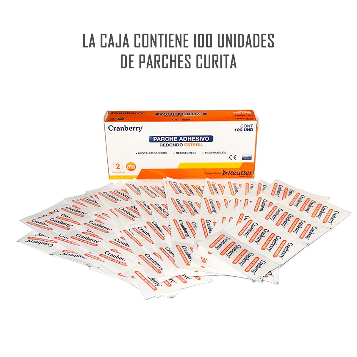 Parche Curita Redondo Venda Adhesiva Cranberry-100 Unds-1