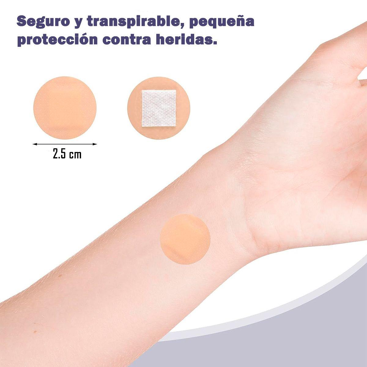 Parche Curita Redondo Venda Adhesiva Cranberry-100 Unds-4