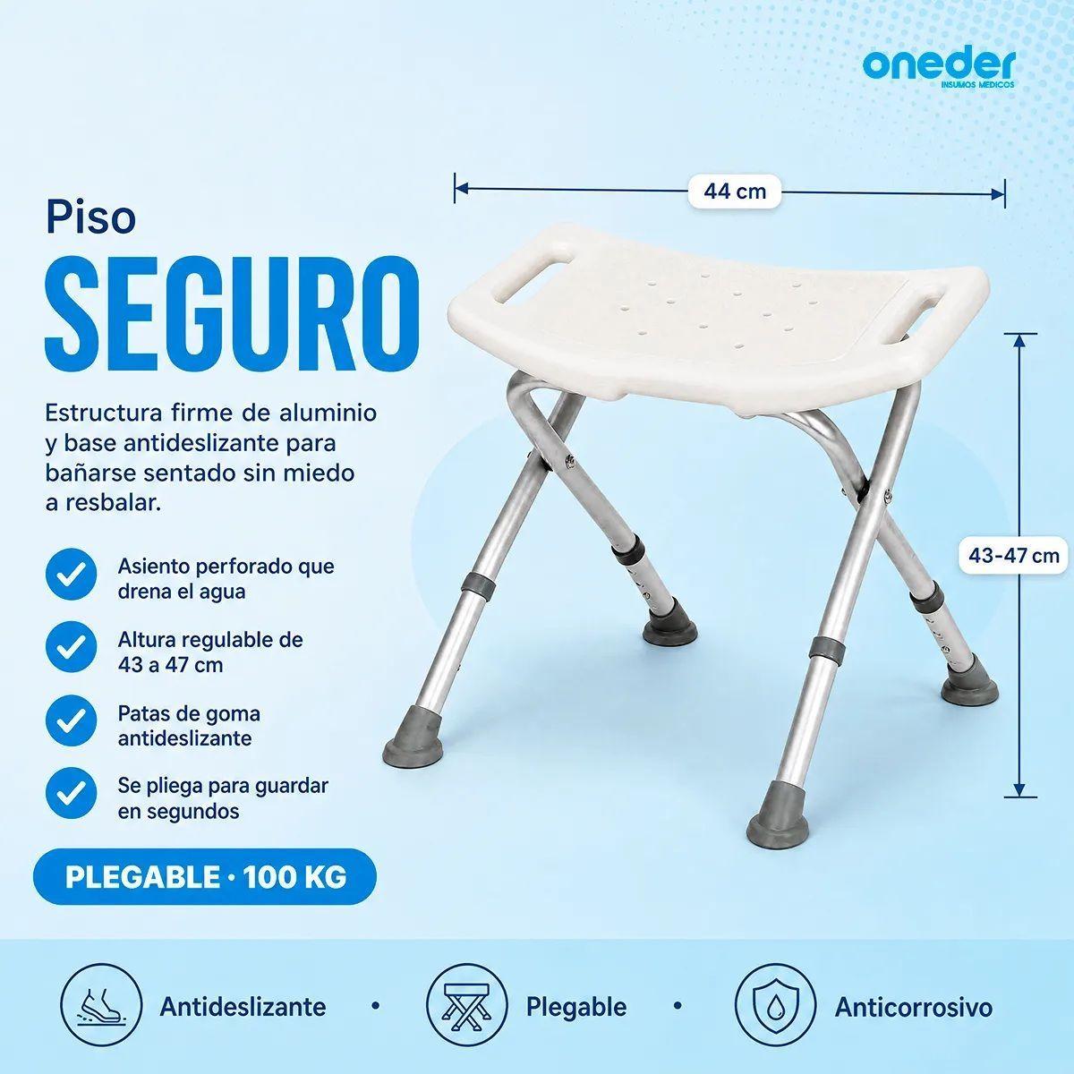 Piso O Banca De Ducha Plegable Con Altura Regulable 203C-5