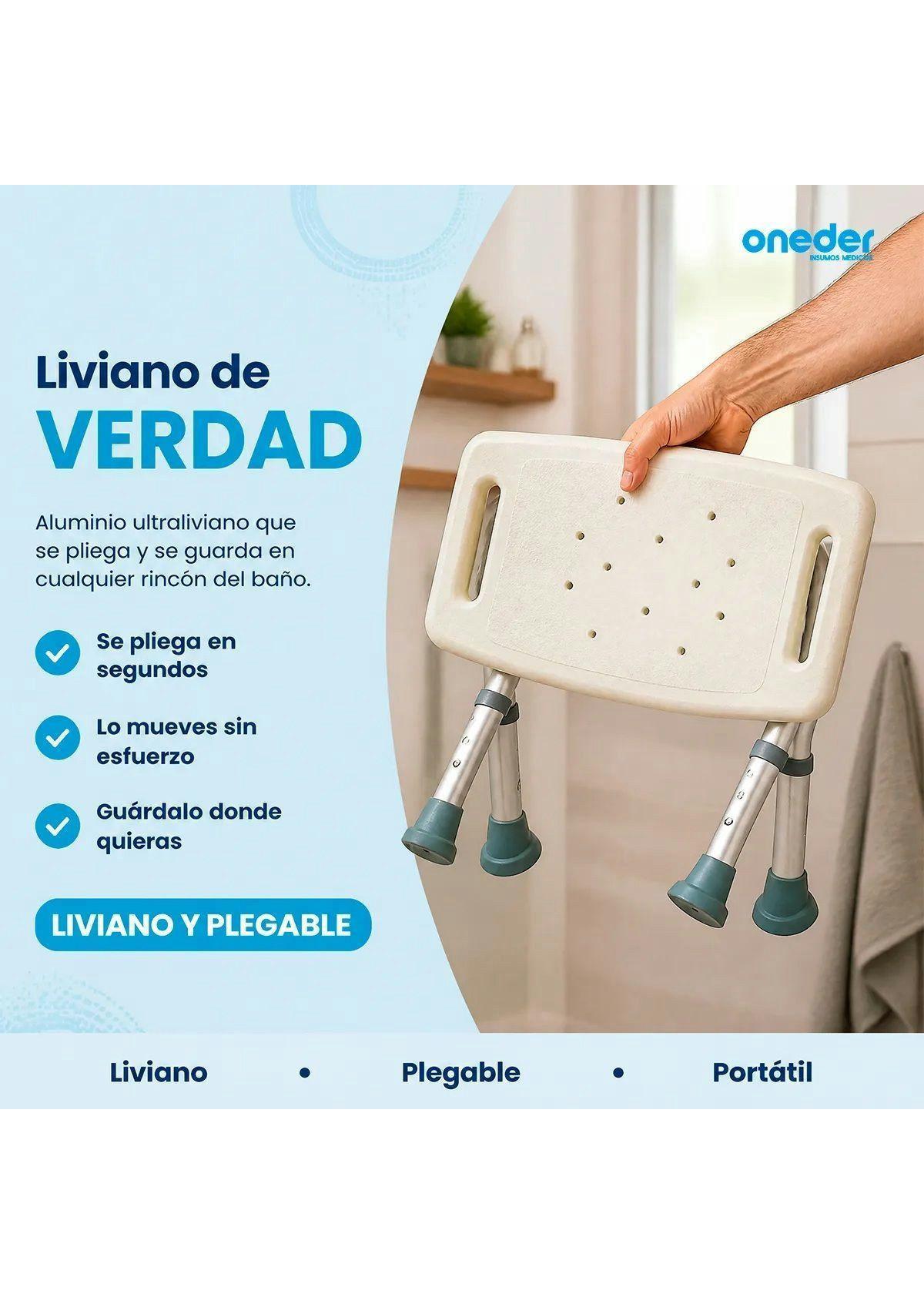 Piso O Banca De Ducha Plegable Con Altura Regulable 203C-3