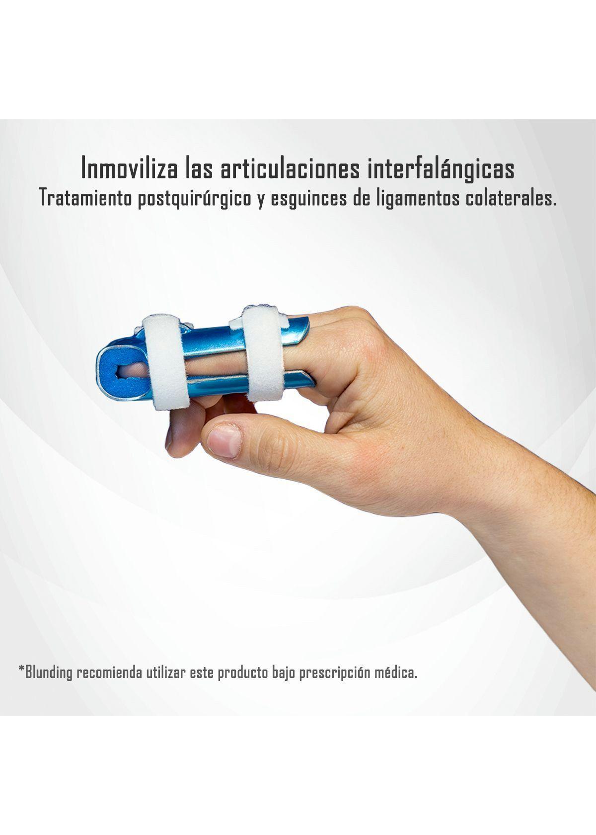 Ferula Inmovilizador Dedo Tipo C Velcro Blunding Talla L-1
