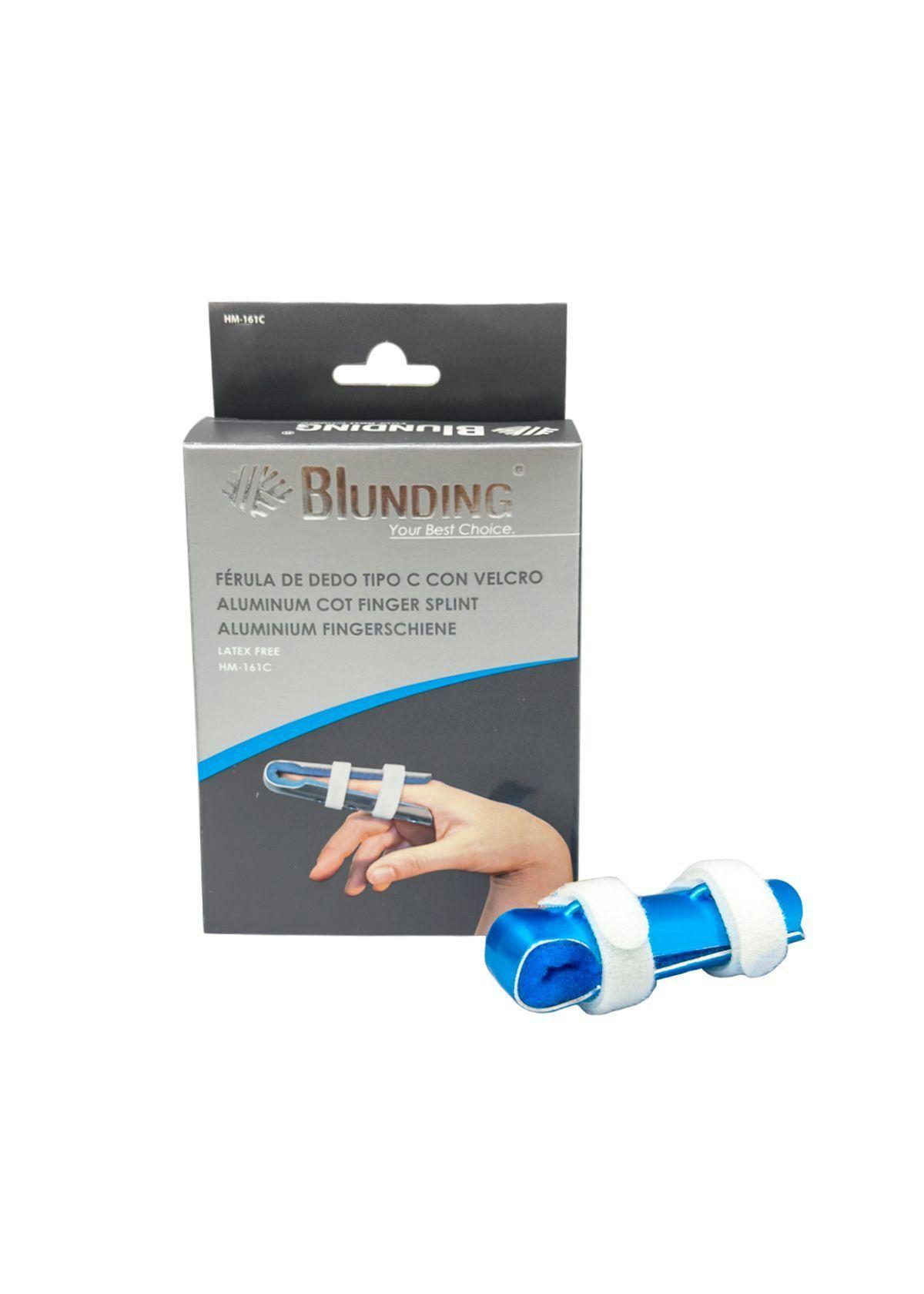 Ferula Inmovilizador Dedo Tipo C Velcro Blunding Talla L-5