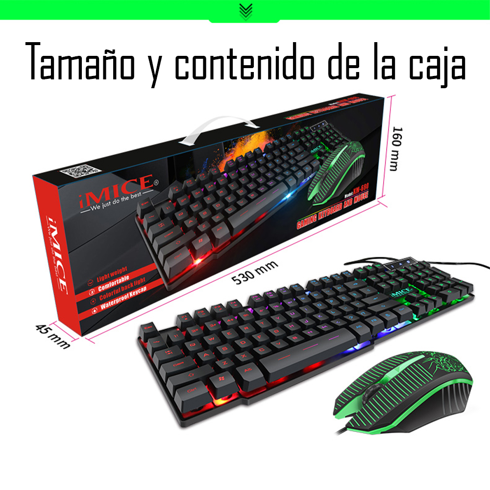 Kit Gamer Premium Imice Km-680 Mouse + Teclado-9