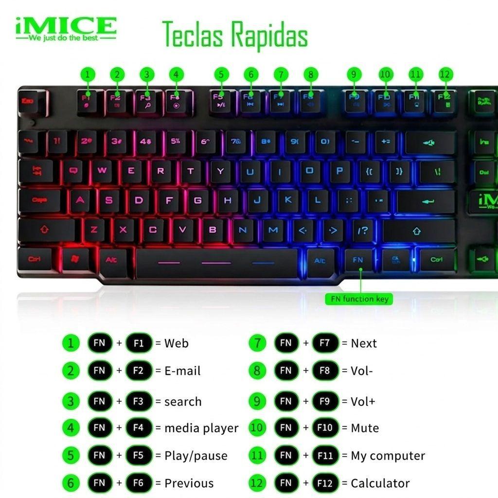 Kit Gamer Premium Imice Km-680 Mouse + Teclado-5