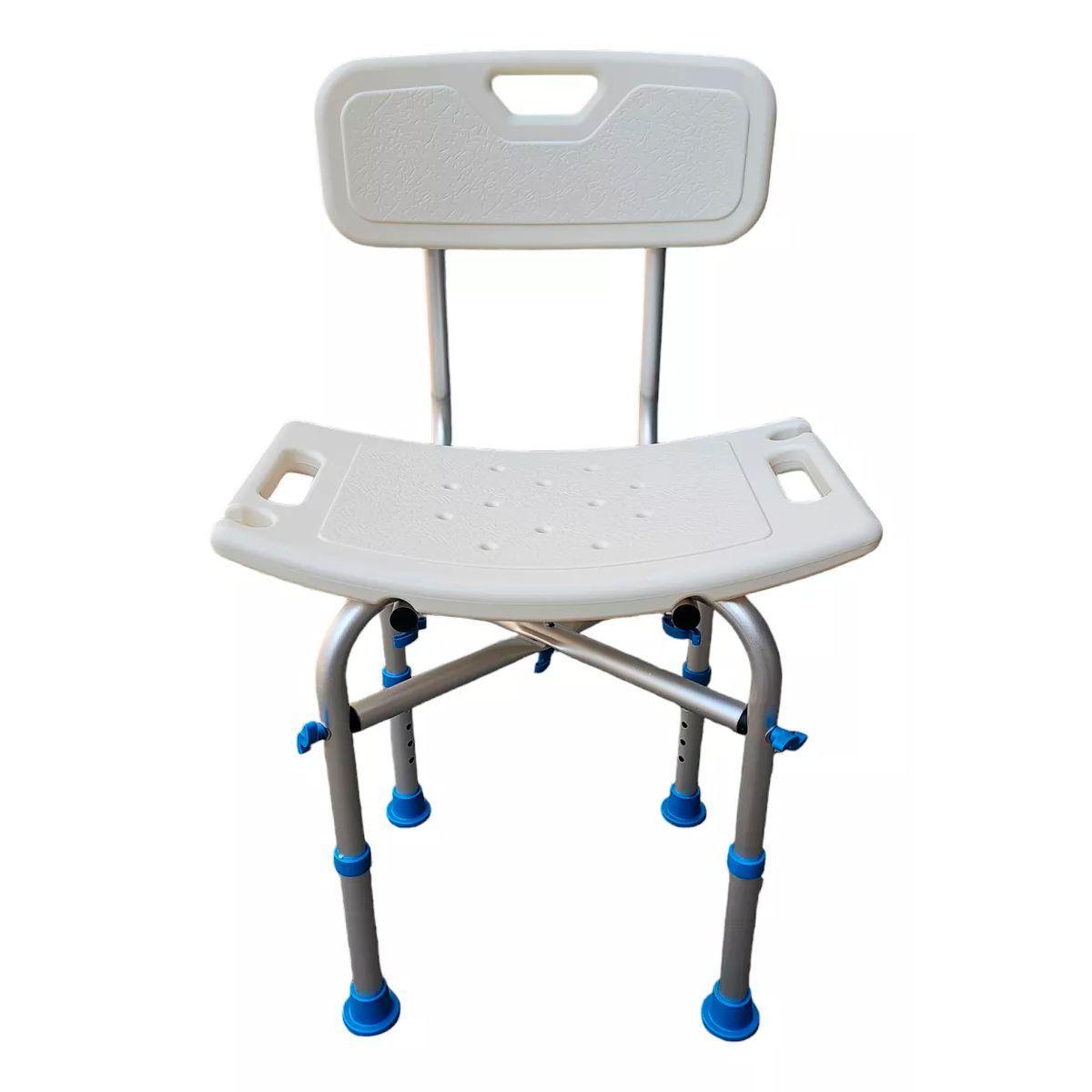 Silla De Ducha Baño Aluminio Base Reforzada Y Antideslizante 201D-1-1