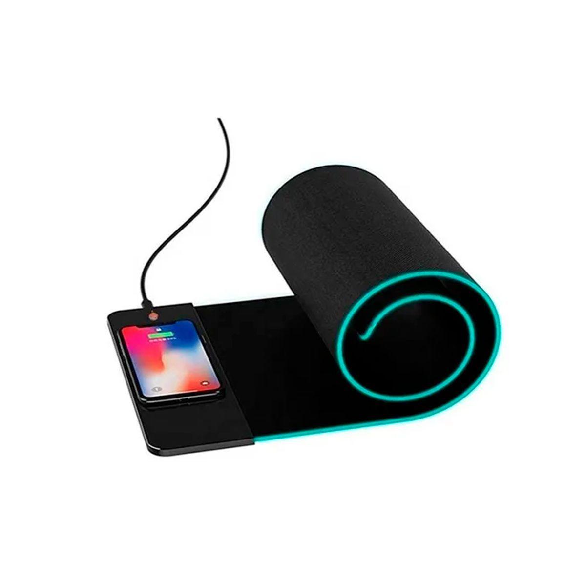 Mousepad Gamer Led Rgb Usb 80x30cm+Carga Inalámbrica Celular-2