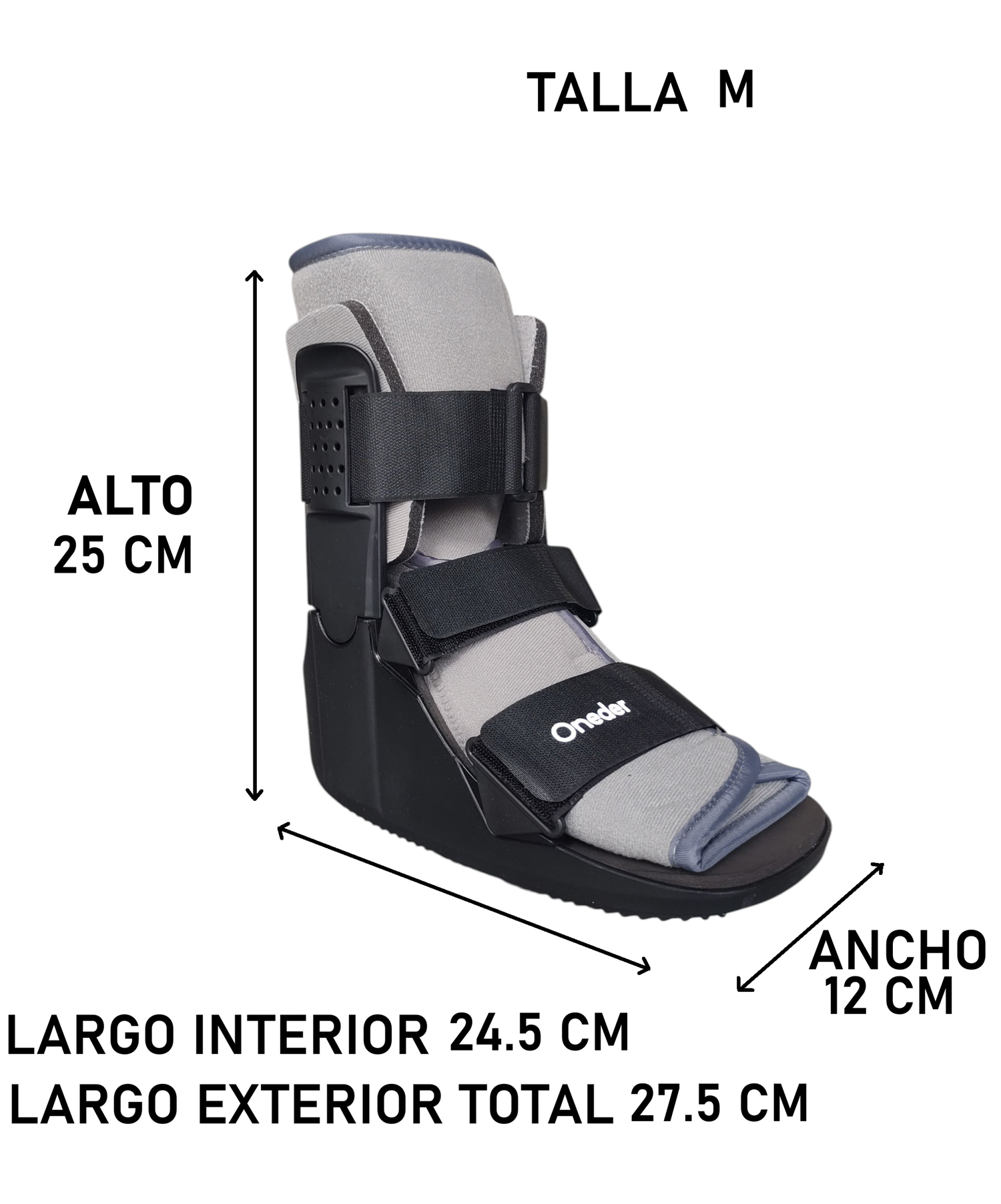 Bota Ortopédica Corta Cam Walker Adultos Premium Oneder-2