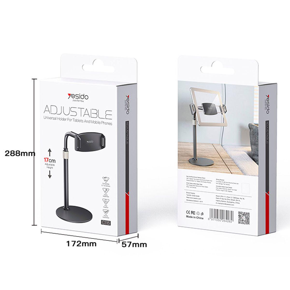 Holder Ajustable Para Tablets Y Teléfonos Móvil Yesido C115-2