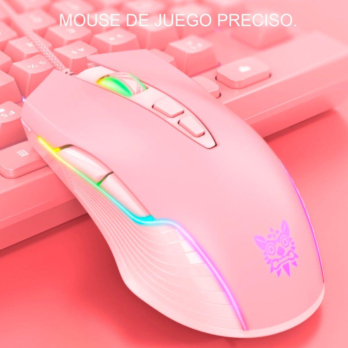 Mouse de Juego Onikuma CW905 Rosado Pink-1