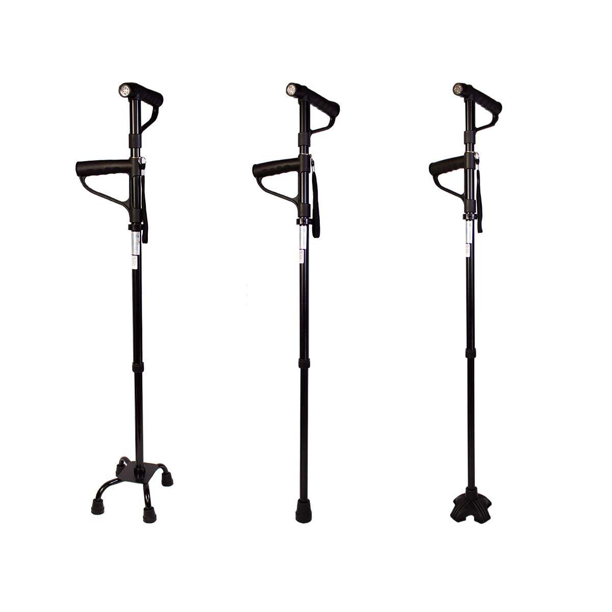 Baston Ortopedico Adulto 3 En 1 + Luz Led Calidad Premium-0