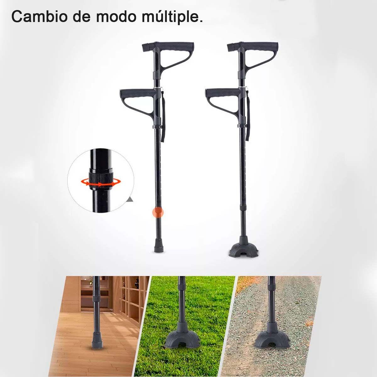 Baston Ortopedico Adulto 3 En 1 + Luz Led Calidad Premium-2